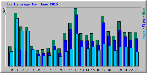 Hourly usage for June 2015