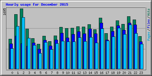 Hourly usage for December 2015